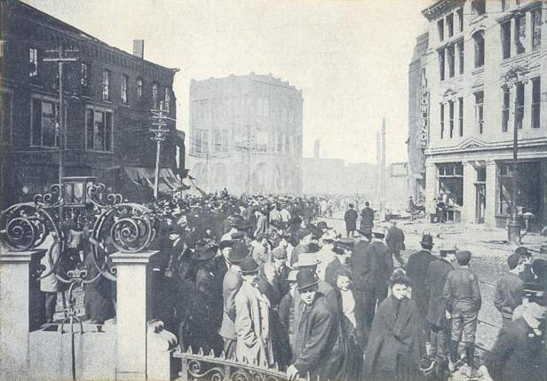 the square of chelsea, massachusetts after the great fire of 1908